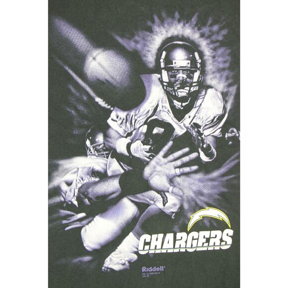 90s Vintage Riddell San Diego Chargers NFL Football Team Tee T Shirt - Picture 1 of 5